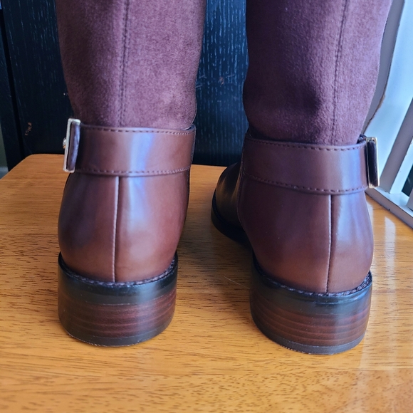 Cole Haan Chestnut Brown Leather Suede Adler Tall Buckle Boots Women's Size 6.5 - Picture 7 of 12